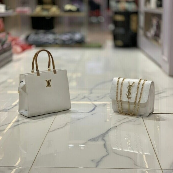 Women's Leather Plain Hand Bag Combo