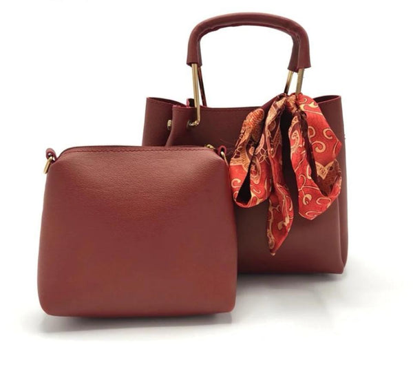 Multicolour PU Leather 2-Piece Women's Handbag Set