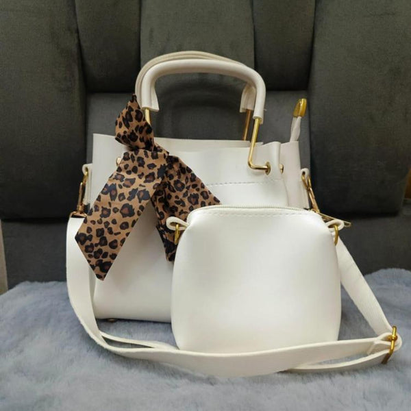 Multicolour PU Leather 2-Piece Women's Handbag Set