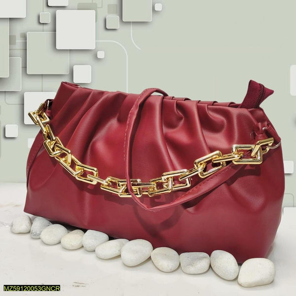 Women's PU Leather Chain Strap Handbag
