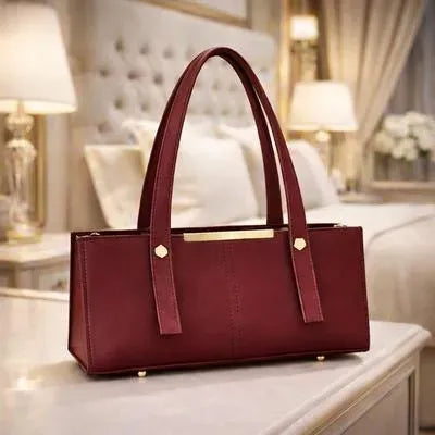 Women's Leather Plain Shoulder Bag