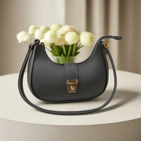 Crescent Leather Luxury Shoulder Bag for Women